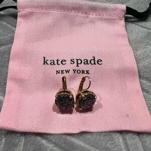 Gorgeous green metallic drop earrings by Kate Spade